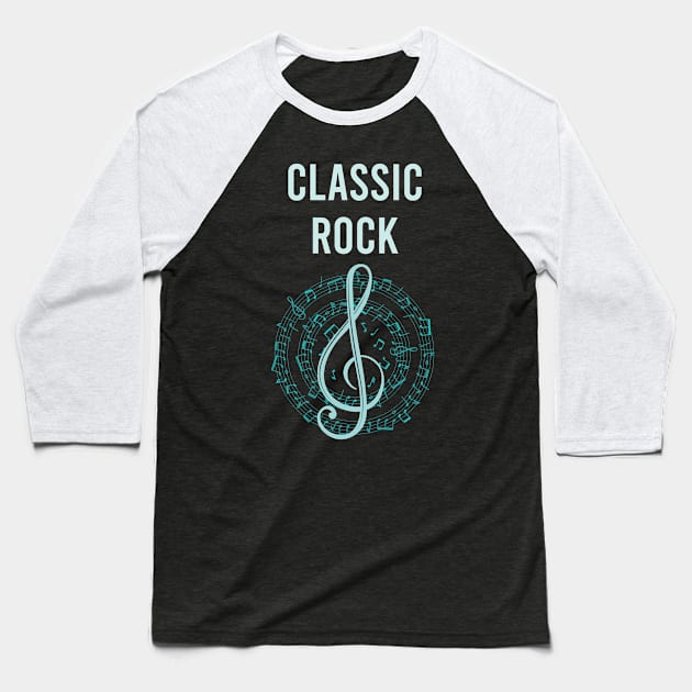 Music Note Circle Classic Rock Baseball T-Shirt by Hanh Tay